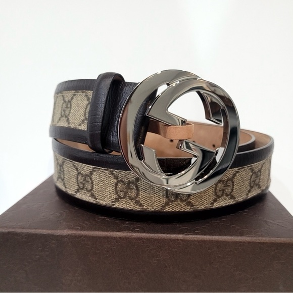 GUCCI Belt, Monogram Canvas Belt, Size 36, Like New - Picture 9 of 9